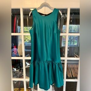 J. Crew teal satin party dress size 12
